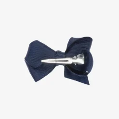Bowtique London Blue Bow Hair Clip (7cm) Navy Clearance