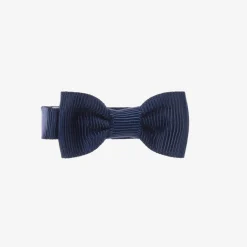 Peach Ribbons Blue Bow Hair Clip (5cm) Clearance