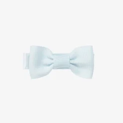 Peach Ribbons Blue Bow Hair Clip (5cm) Clearance