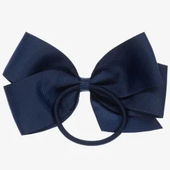 Peach Ribbons Blue Bow Hair Elastic (12cm)