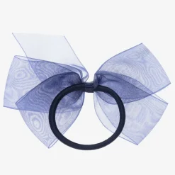 Peach Ribbons Blue Bow Hair Elastic (12cm) Hot