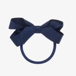 Peach Ribbons Blue Bow Hair Elastic (7cm) Sale