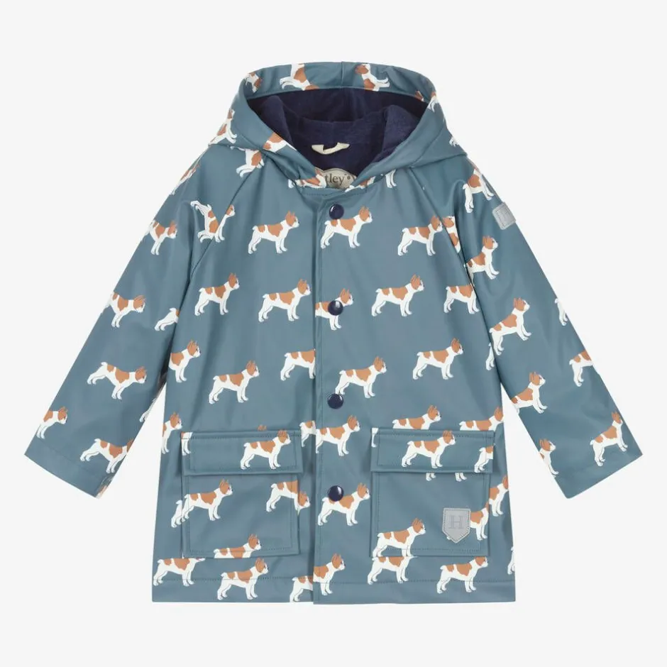 Hatley Blue Bulldog Hooded Raincoat Clearance