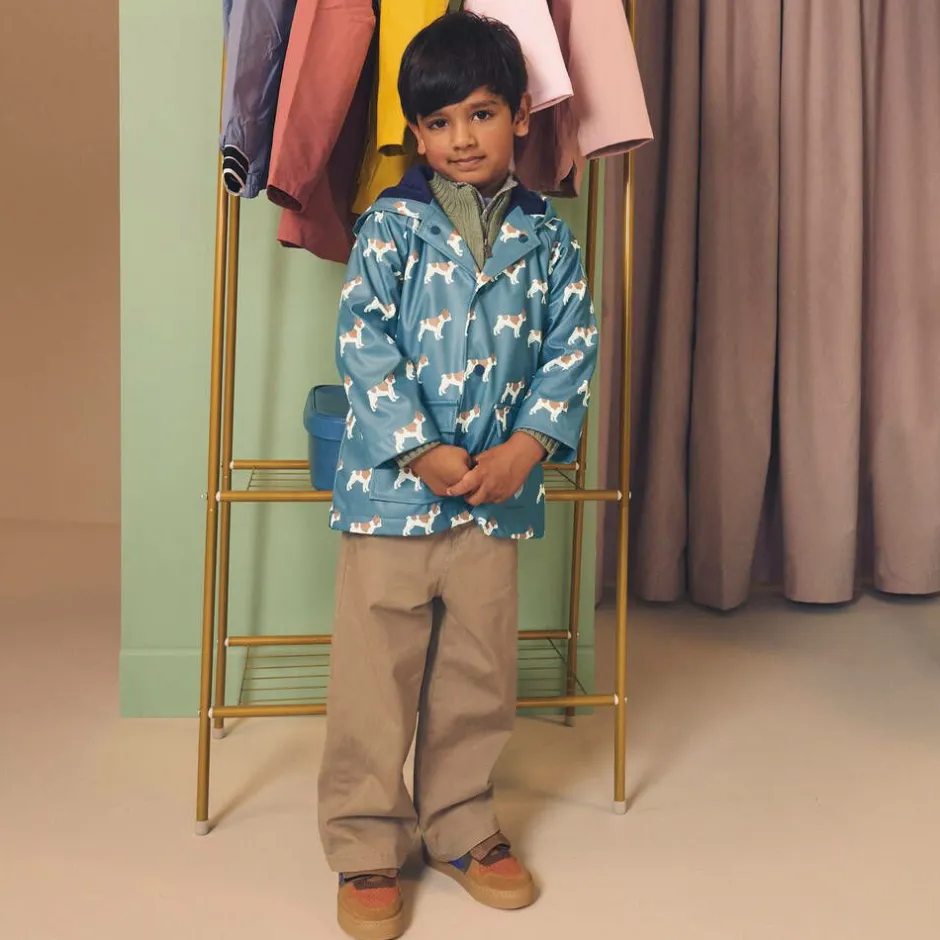Hatley Blue Bulldog Hooded Raincoat Clearance