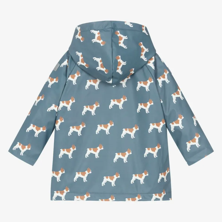 Hatley Blue Bulldog Hooded Raincoat Clearance