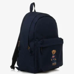 Ralph Lauren Blue Canvas Polo Bear Backpack (44cm)