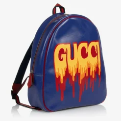 Gucci Blue Canvas Web Backpack (36cm) Clearance