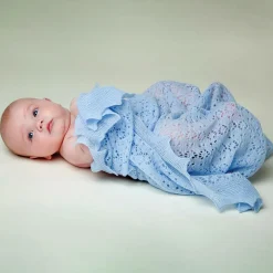 G.H.Hurt amp; Son Blue Cashmere Shawl (122cm) Discount