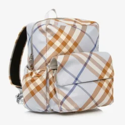 Burberry Blue Check Backpack (33cm) SlateBlue Clearance