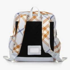 Burberry Blue Check Backpack (33cm) SlateBlue Clearance