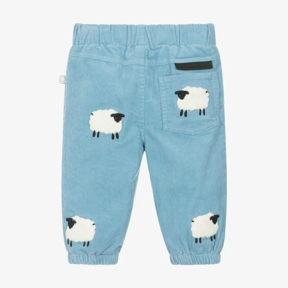 Stella McCartney Kids Blue Corduroy Sheep Trousers Online
