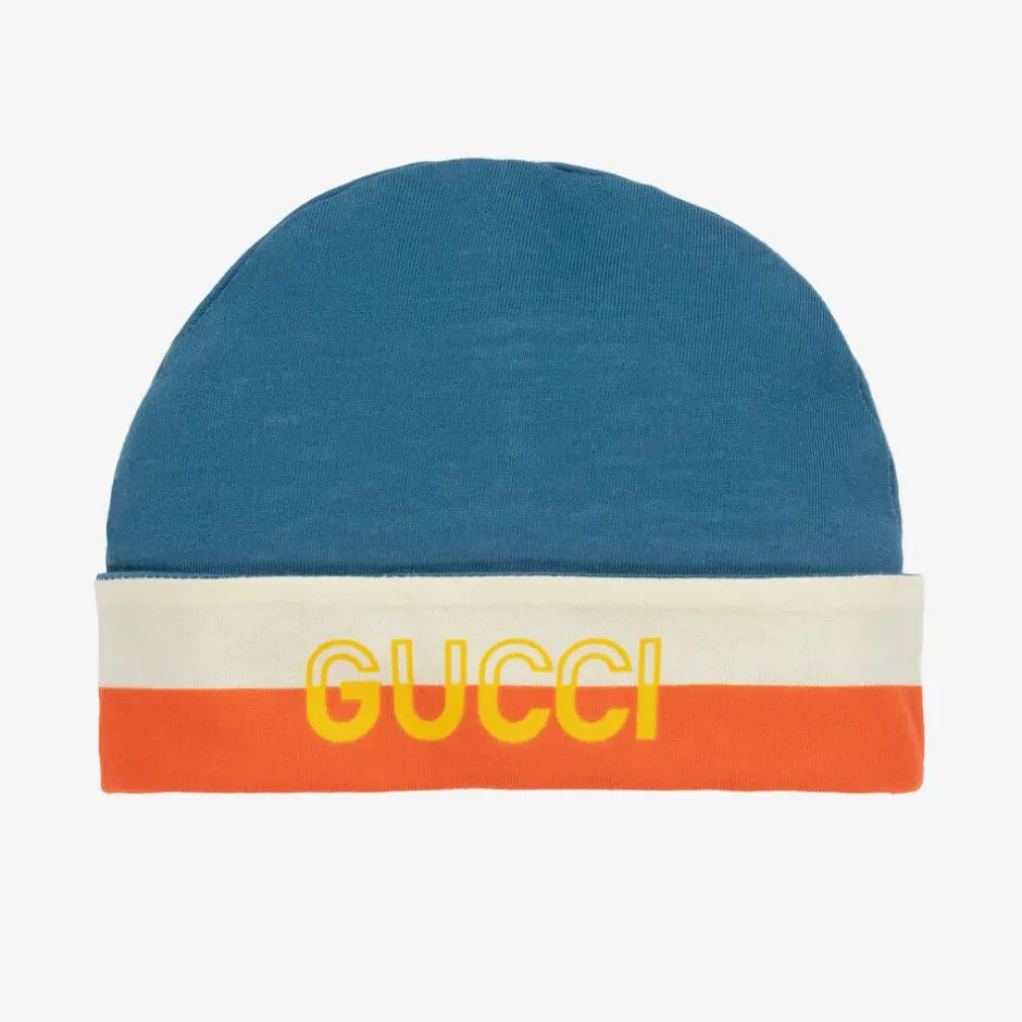 Gucci Blue Cotton Baby Hat