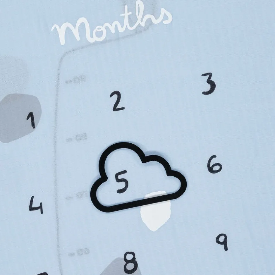 Mayoral Blue Cotton Baby Milestone Swaddles (2 Pack) Discount