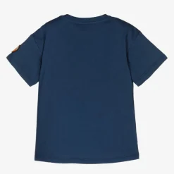 Gucci Blue Cotton Logo T-Shirt Best