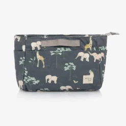 Pasito a Pasito Walking Mum Blue Cotton Safari Print Wash Bag (24cm)