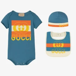 Gucci Blue Cotton Shortie Gift Set Best