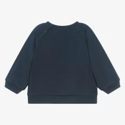 Molo Blue Cotton Smile Sweatshirt Hot