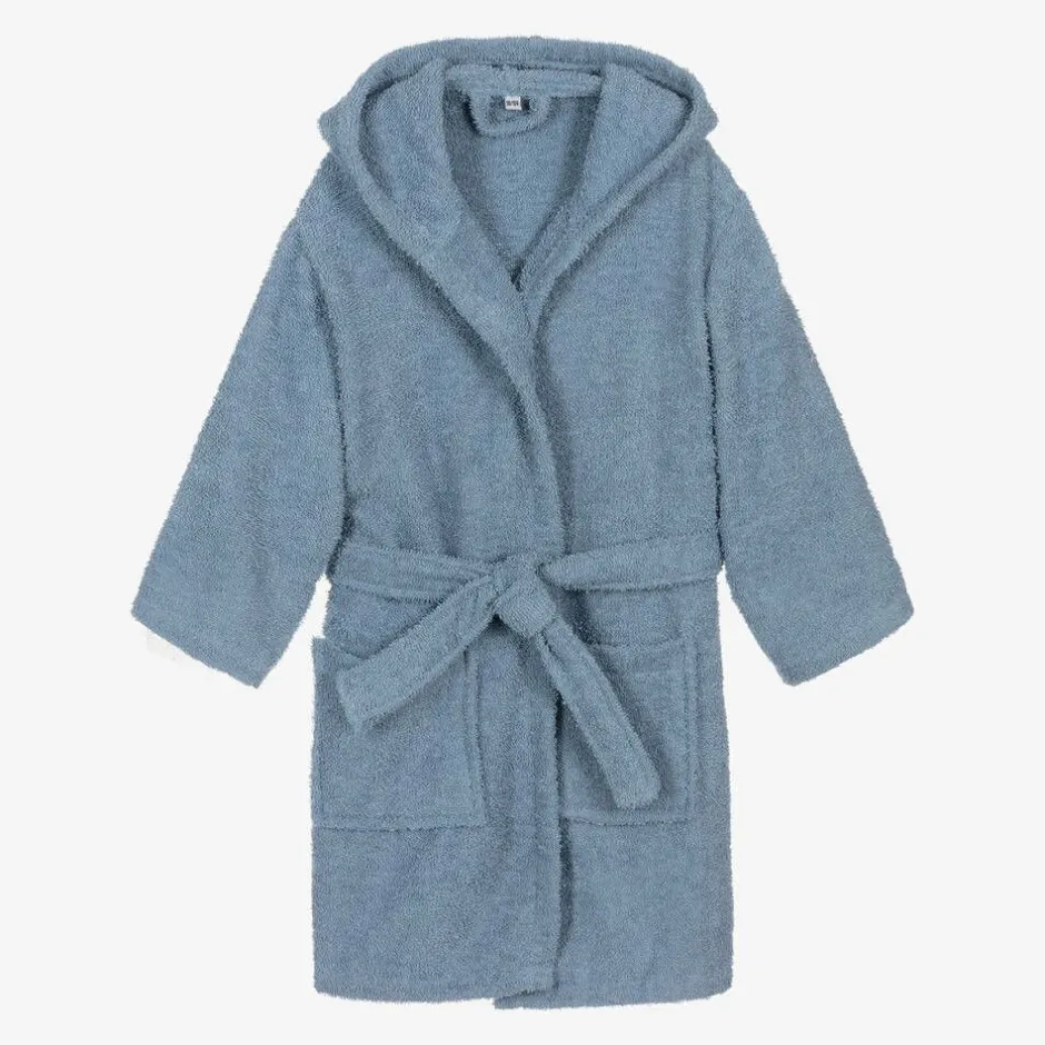 Playshoes Blue Cotton Towelling Bathrobe