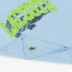 Lacoste Blue Cotton Varsity T-Shirt Clearance