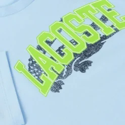 Lacoste Blue Cotton Varsity T-Shirt Clearance