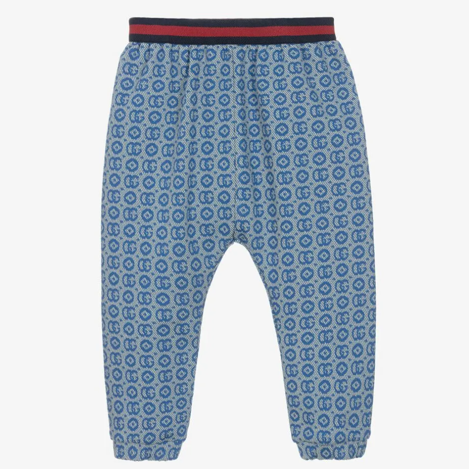 Gucci Blue Double G Jacquard Joggers Online