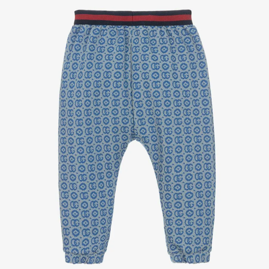 Gucci Blue Double G Jacquard Joggers Online