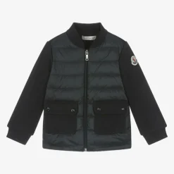Moncler Enfant Blue Down Padded Cotton Baby Zip-Up Top Clearance