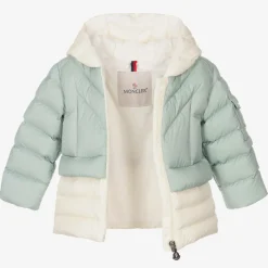 Moncler Enfant Blue Down Padded Hooded Jacket Clearance
