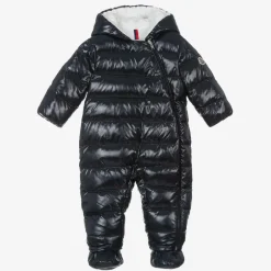 Moncler Enfant Blue Down Padded Indro Puffer Snowsuit New