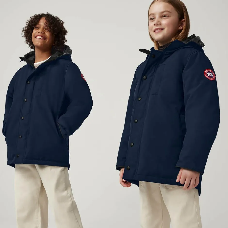 Canada Goose Blue Down Padded Logan Parka Jacket Clearance