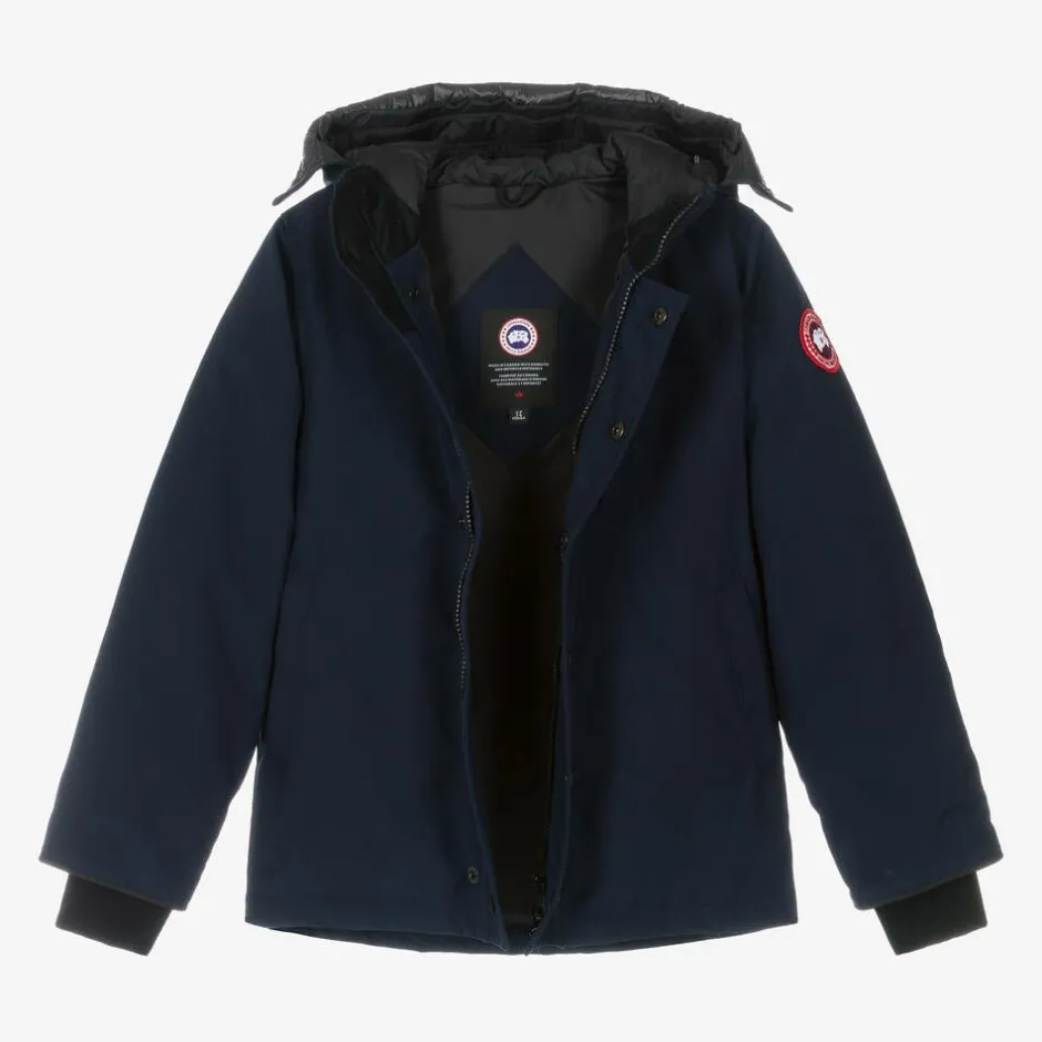 Canada Goose Blue Down Padded Logan Parka Jacket Clearance