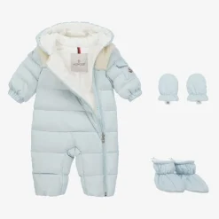 Moncler Enfant Blue Down Padded Sefou Baby Snowsuit Outlet