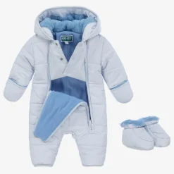 KENZO KIDS Blue Elephant Puffer Baby Snowsuit Online