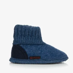 Giesswein Blue Felted Wool Slippers Sale