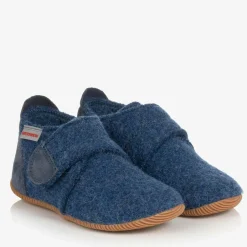 Giesswein Blue Felted Wool Slippers Outlet