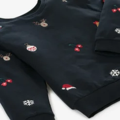 NAME IT Blue Festive Cotton Sweatshirt New