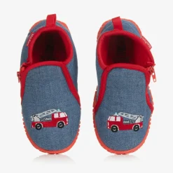 Playshoes Blue Fire Engine Slippers Sale