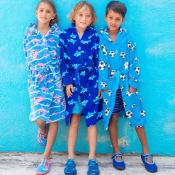 Playshoes Blue Football Fleece Dressing Gown Clearance