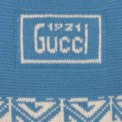 Gucci Blue G Wool Knit Dungaree Shorts Best