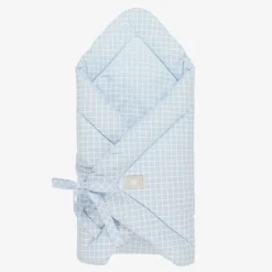 Jamiks Blue Geometric Print Cotton Baby Nest (62cm) Hot