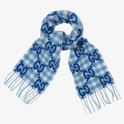 Gucci Blue GG Logo Scarf (140cm) Online