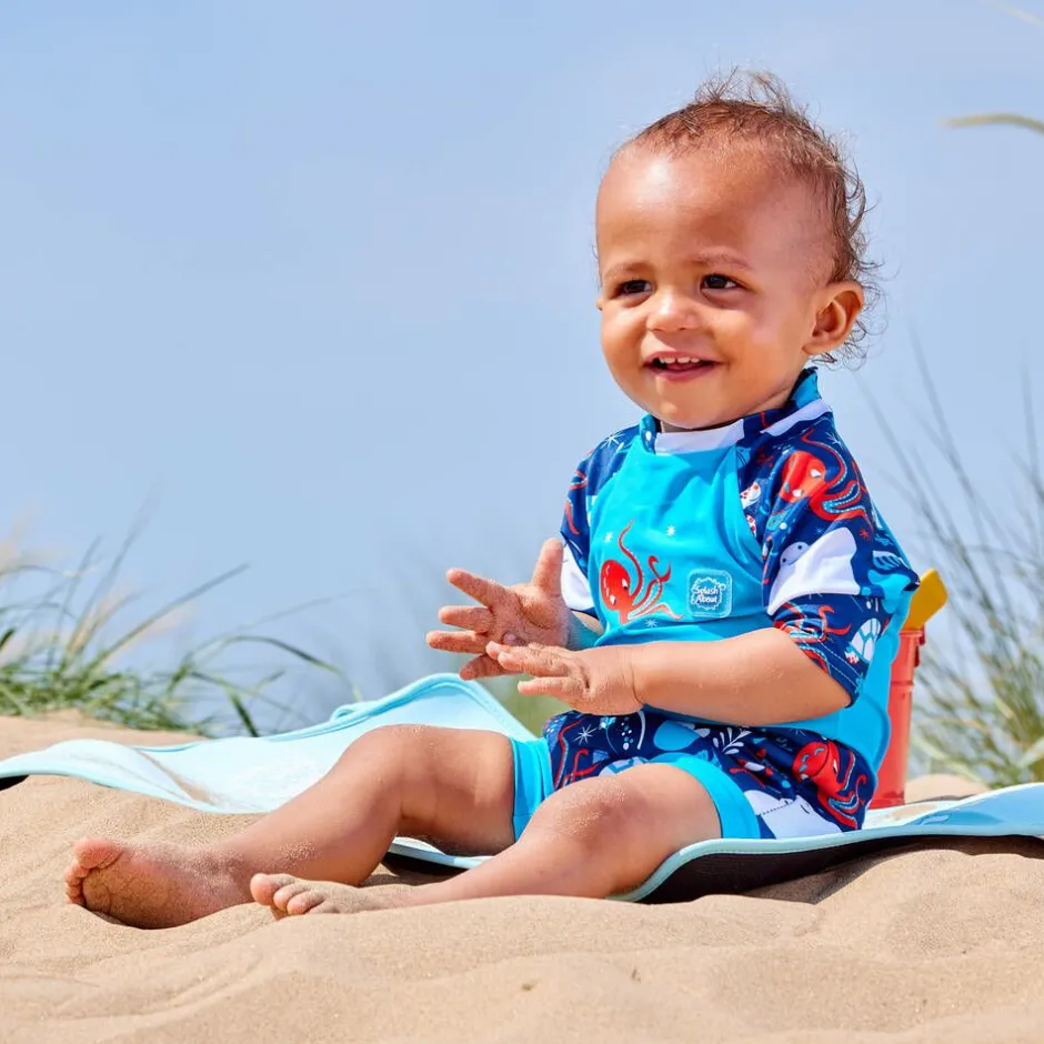 Splash About Blue Happy Nappy Baby Sun Suit (UPF50+) New