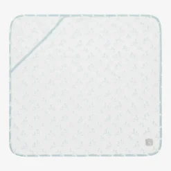 The Little Tailor Blue Hare Print Reversible Cotton Blanket (69cm) Discount