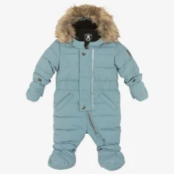 Deux par Deux Blue Hooded Baby Snowsuit Best