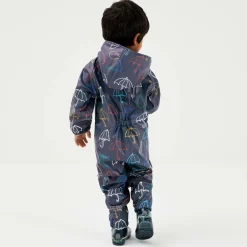 Mitty James Blue Hooded Waterproof Umbrella Rainsuit Online