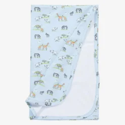Kissy Kissy Blue Jungle Oasis Pima Cotton Blanket (73cm)