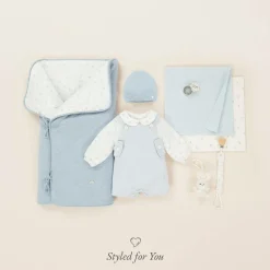 Paz Rodríguez Blue Knitted Baby Nest (69cm) Outlet