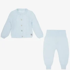 Minutus Blue Knitted Baby Trouser Set Online