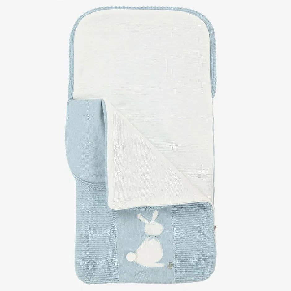 Artesanía Granlei Blue Knitted Bunny Baby Nest (70cm) Best