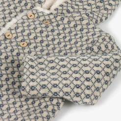 Mebi Blue Knitted Wool & Plush Coat Sale